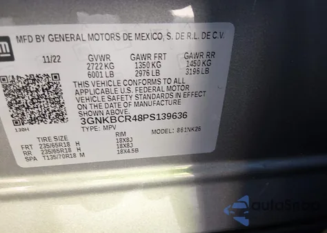 2023 Chevrolet Blazer Fwd 2Lt z USA, uszkodzony, nr VIN 3GNKBCR48PS139636